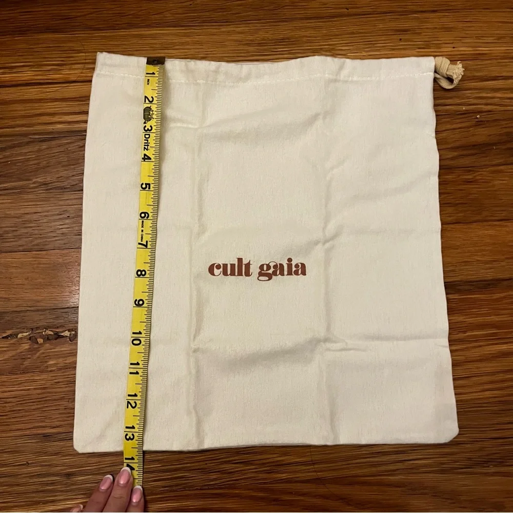 NEW! Cult Gaia Cream Ivory Storage Dust Bag - 12.5 x 13.5